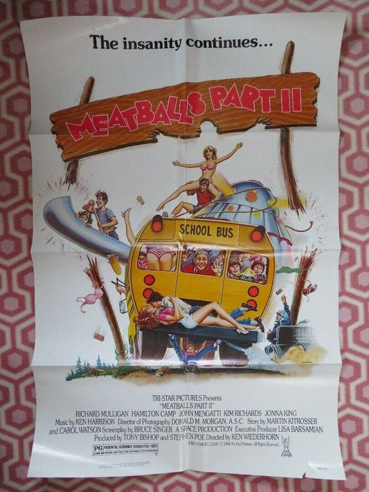 MEATBALLS PART 2 US ONE SHEET POSTER RICHARD MULLIGAN 1984 Movie posters