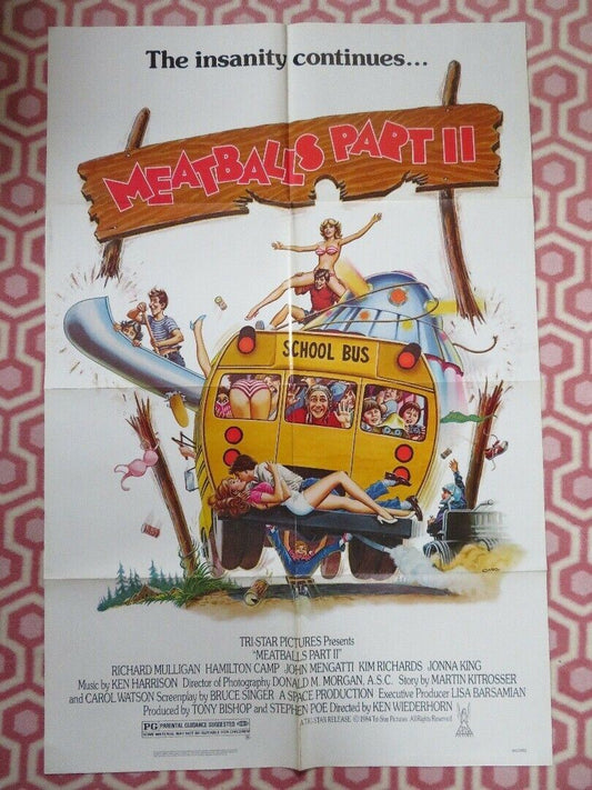 MEATBALLS PART II US ONE SHEET POSTER RICHARD MULLIGAN KIM RICHARDS 1984 Movie posters