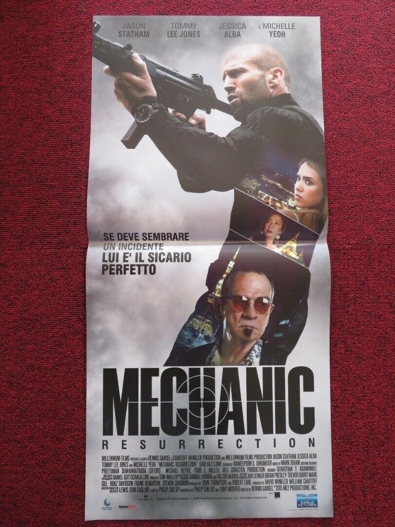 MECHANIC: RESURRECTION ITALIAN LOCANDINA (27"x12.5") POSTER JASON STATHAM 2016 - Rendezvous Cinema