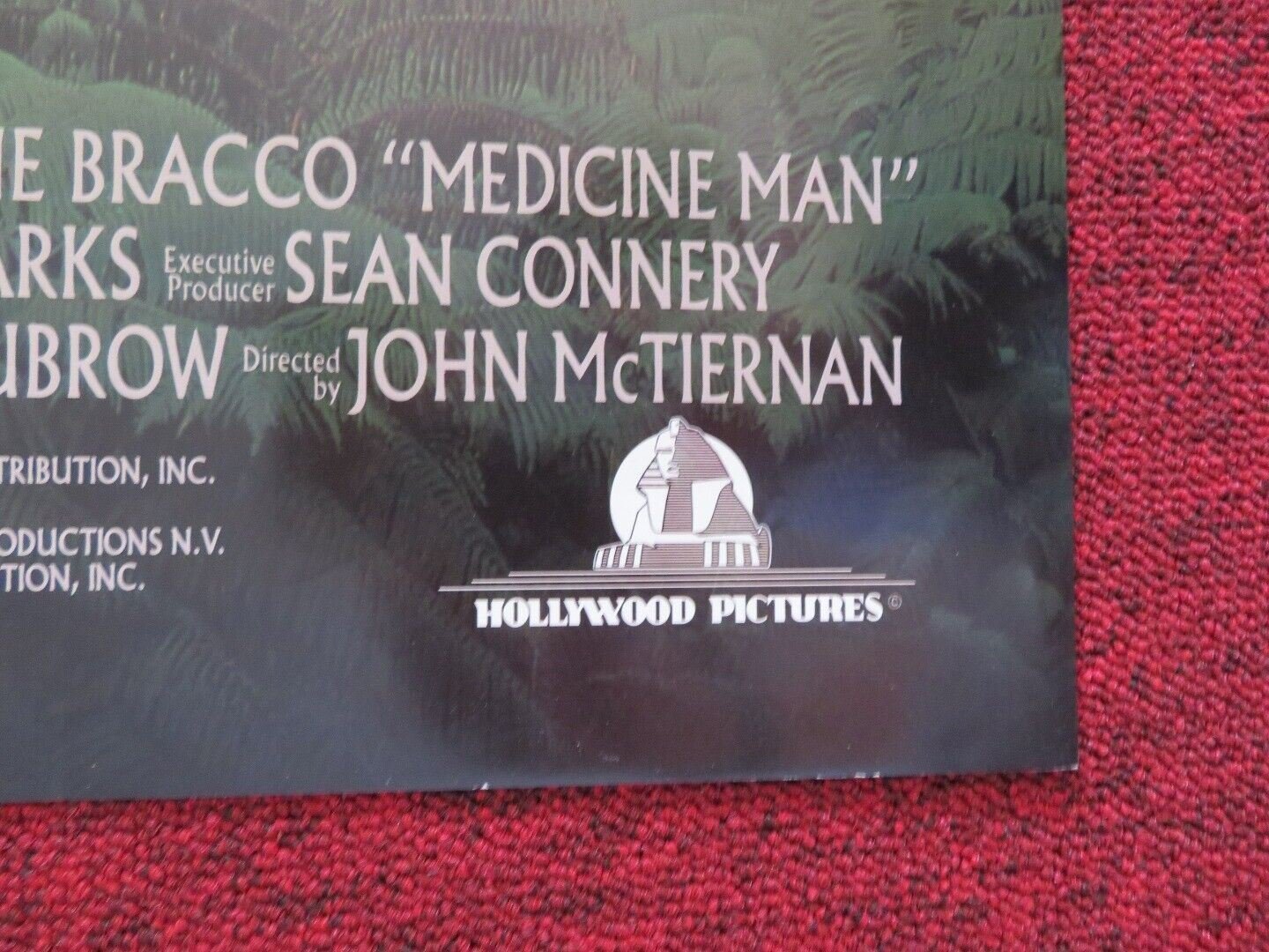 MEDICINE MAN FOLDED US ONE SHEET POSTER SEAN CONNERY LORRAINE BRACCO 1992 Movie posters