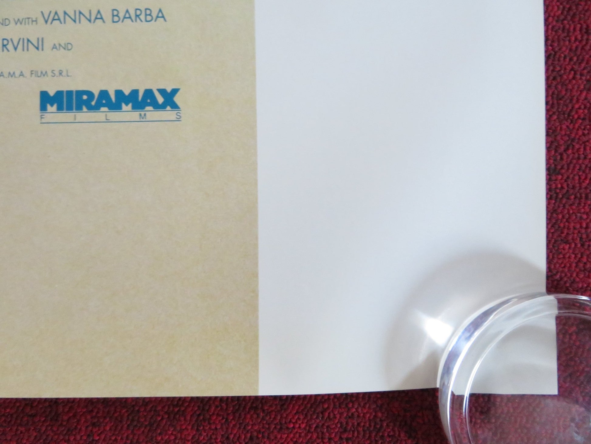 MEDITERRANEO US ONE SHEET ROLLED POSTER DIEGO ABATANTUONO CLAUDIO BIGAGLI 1991 Rendezvous Cinema Movie posters