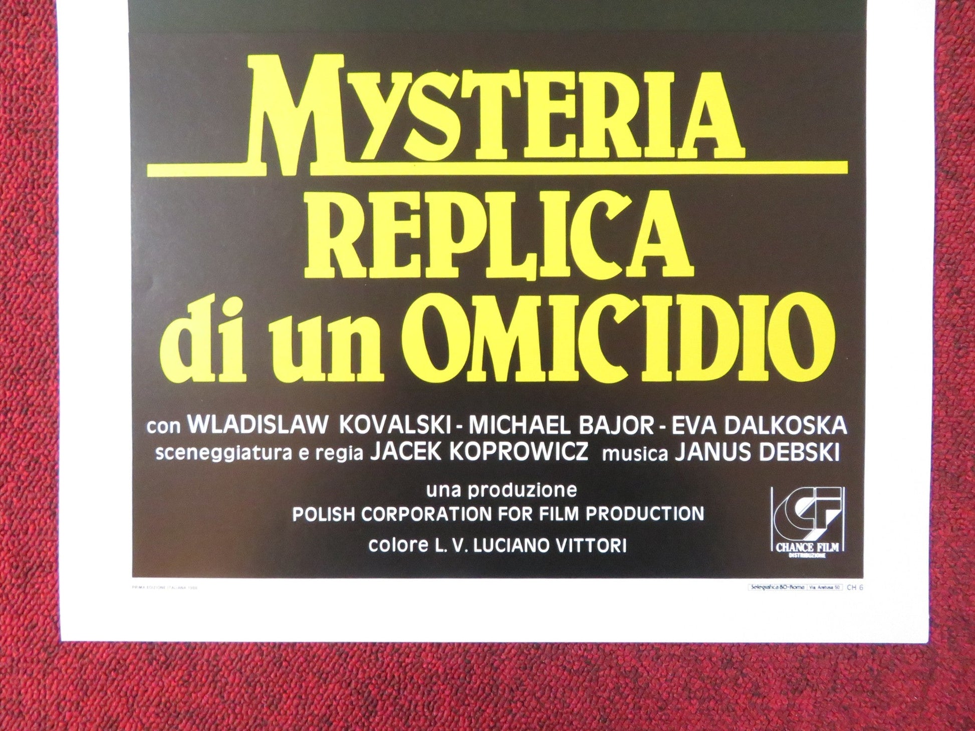 MEDIUM ITALIAN LOCANDINA POSTER WLADISLAW KOVALSKI MICHAEL BAJOR 1988 Rendezvous Cinema Movie posters