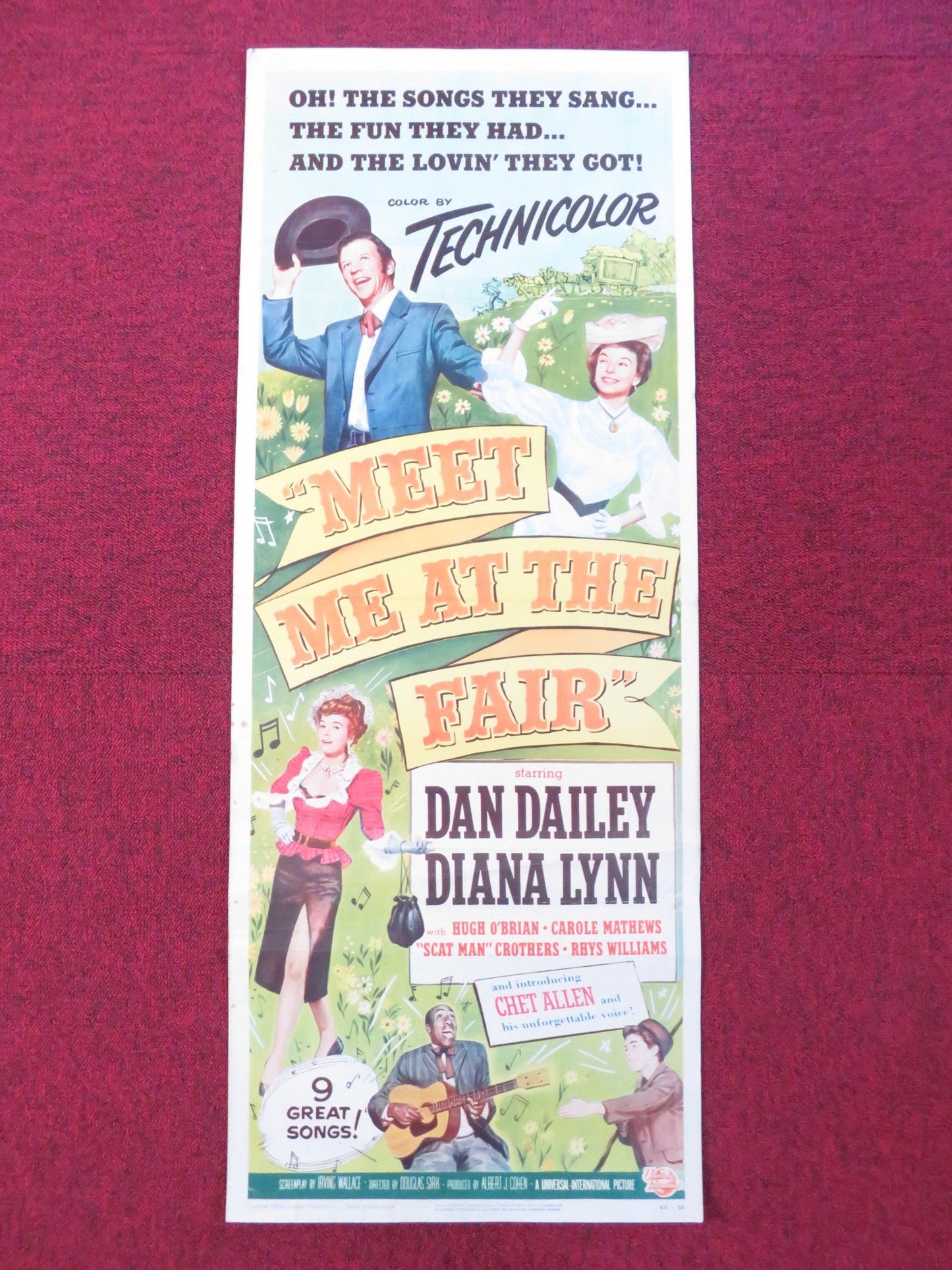 MEET ME AT THE FAIR US INSERT (14"x 36") POSTER DAN DAILEY DIANA LYNN 1953 Rendezvous Cinema Movie posters