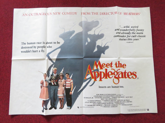 MEET THE APPLEGATES UK QUAD POSTER FOLDED ED BEGLEY JR. STOCKARD CHANNING 1990 Rendezvous Cinema Movie posters