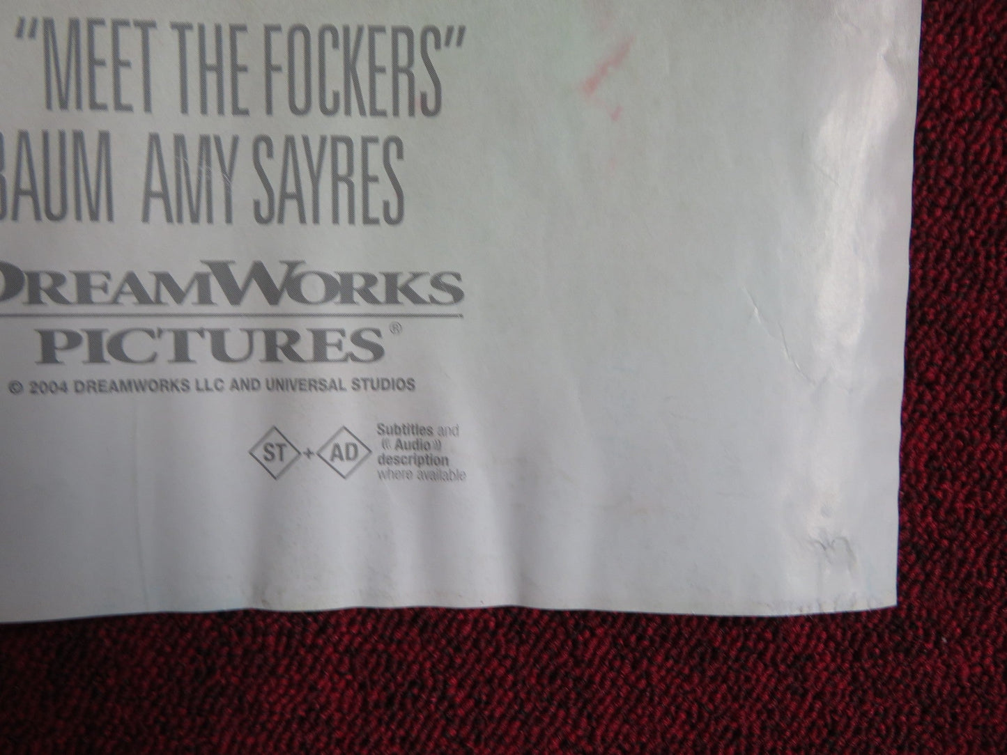 MEET THE FOCKERS UK QUAD (30"x 40") ROLLED POSTER ROBERT DE NIRO STILLER 2004 Rendezvous Cinema Movie posters