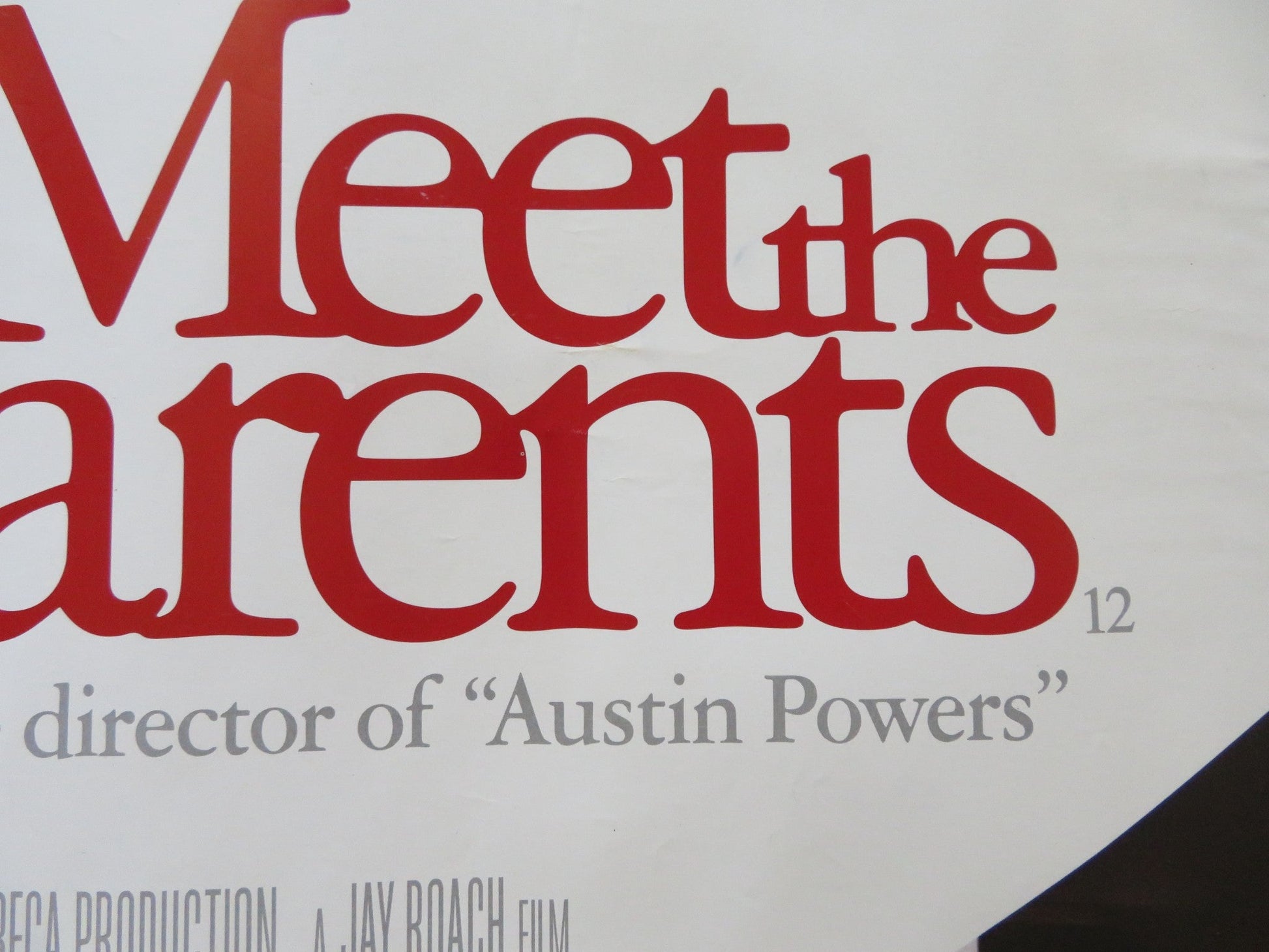 MEET THE PARENTS UK QUAD (30"x 40") ROLLED POSTER ROBERT DE NIRO B. STILLER 2000 Rendezvous Cinema Movie posters