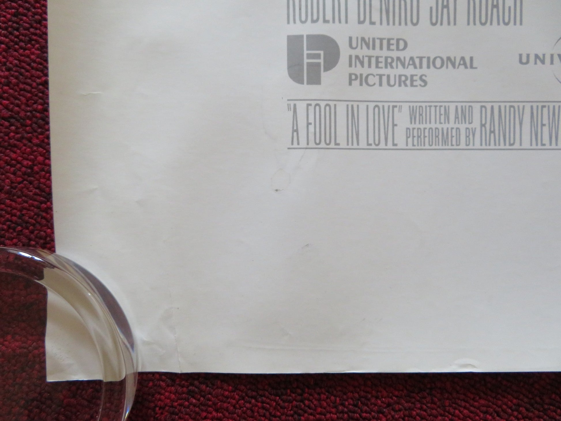 MEET THE PARENTS UK QUAD (30"x 40") ROLLED POSTER ROBERT DE NIRO B. STILLER 2000 Rendezvous Cinema Movie posters