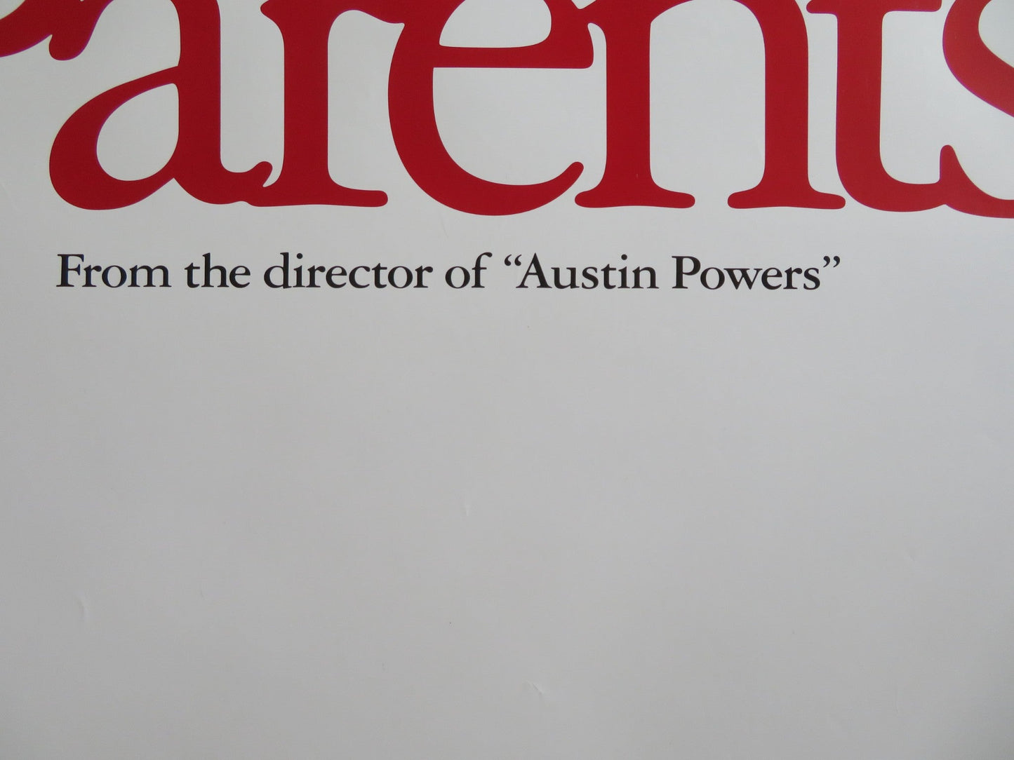 MEET THE PARENTS US ONE SHEET ROLLED POSTER BEN STILLER ROBERT DE NIRO 2000 Rendezvous Cinema Movie posters