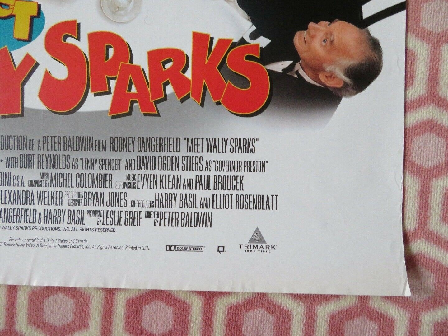 MEET WALLY SPARKS US ONE SHEET ROLLED POSTER RODNEY DANGERFIELD 1997 Rendezvous Cinema Movie posters