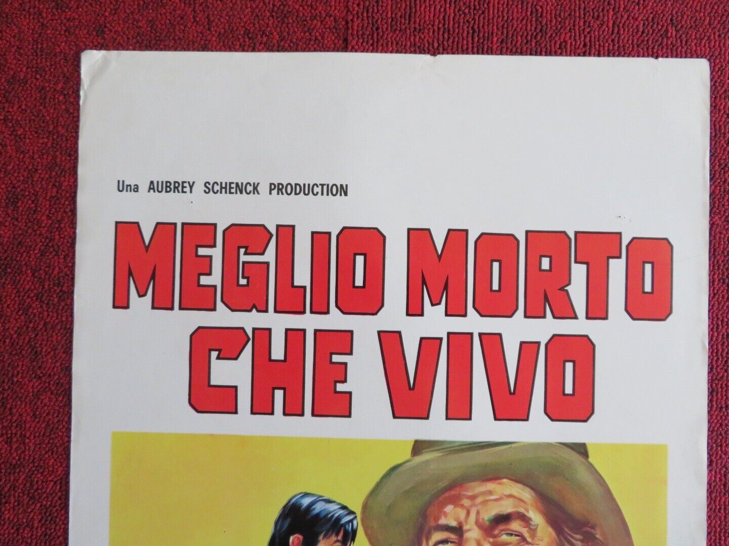 MEGLIO MORTO CHE VIVO ITALIAN LOCANDINA (27.5"x13.5") POSTER VINCENT PRICE 1969 Movie posters