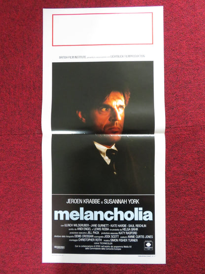 MELANCHOLIA ITALIAN LOCANDINA POSTER JEROEN KRABBE SUSANNAH YORK 1989 Rendezvous Cinema Movie posters