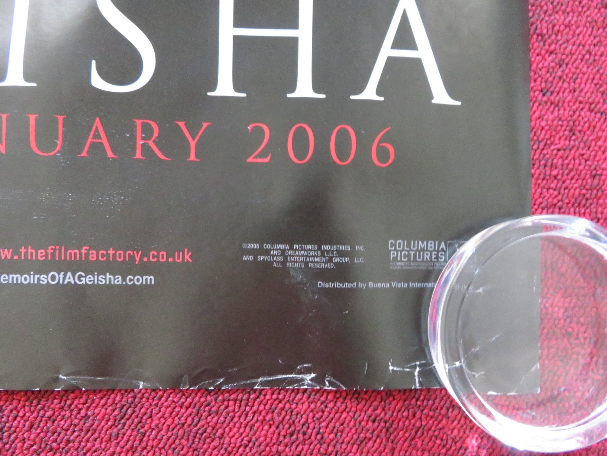 MEMOIRS OF A GEISHA UK QUAD (30"x 40") ROLLED POSTER SUZUKA OHGO TOGO IGAWA 2005 Rendezvous Cinema Movie posters