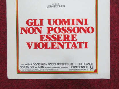 MEN CAN'T BE RAPED ITALIAN LOCANDINA POSTER ANNA GODENIUS GOSTA BREDEFELDT 1978 Rendezvous Cinema Movie posters