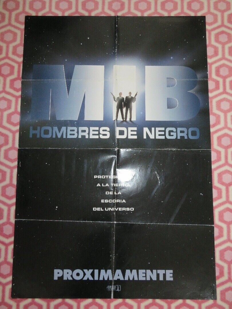 MEN IN BLACK SPANISH FOLDED US ONE SHEET POSTER WILL SMITH TOMMY LEE JONES 1997 Movie posters