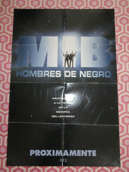 MEN IN BLACK SPANISH FOLDED US ONE SHEET POSTER WILL SMITH TOMMY LEE JONES 1997 Movie posters