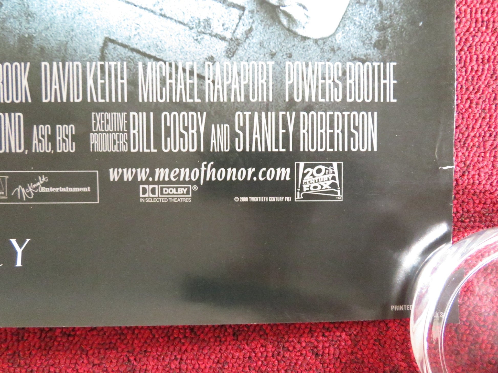 MEN OF HONOR US ONE SHEET ROLLED POSTER ROBERT DE NIRO CUBA GOODING JR. 2000 Rendezvous Cinema Movie posters