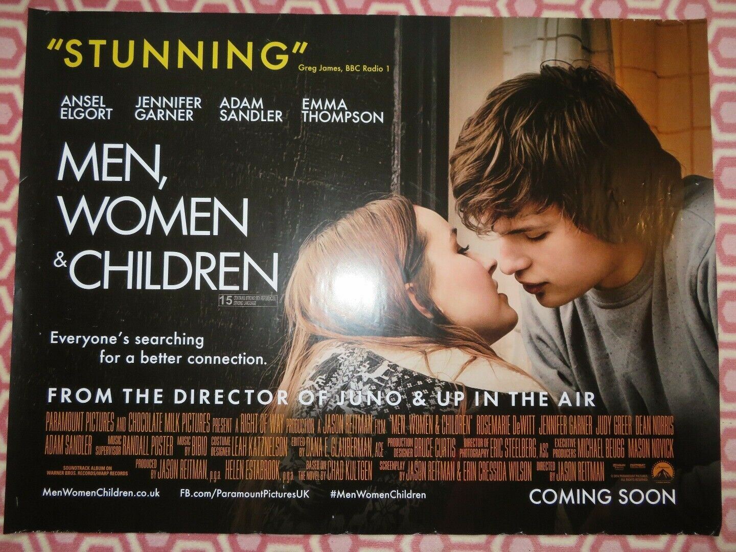 MEN, WOMEN & CHILDREN QUAD ROLLED POSTER - B ADAM SANDLER EMMA THOMPSON Movie posters
