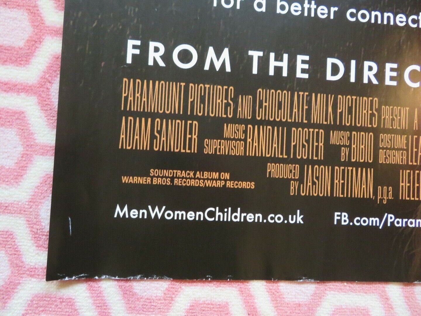 MEN, WOMEN & CHILDREN QUAD ROLLED POSTER - B ADAM SANDLER EMMA THOMPSON Movie posters