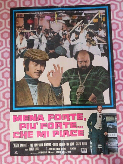 MENA FORTE, PUI' FORTE.. HE MI PIACE ITALIAN FOGLIO POSTER MARK DAMON 1974 Movie posters