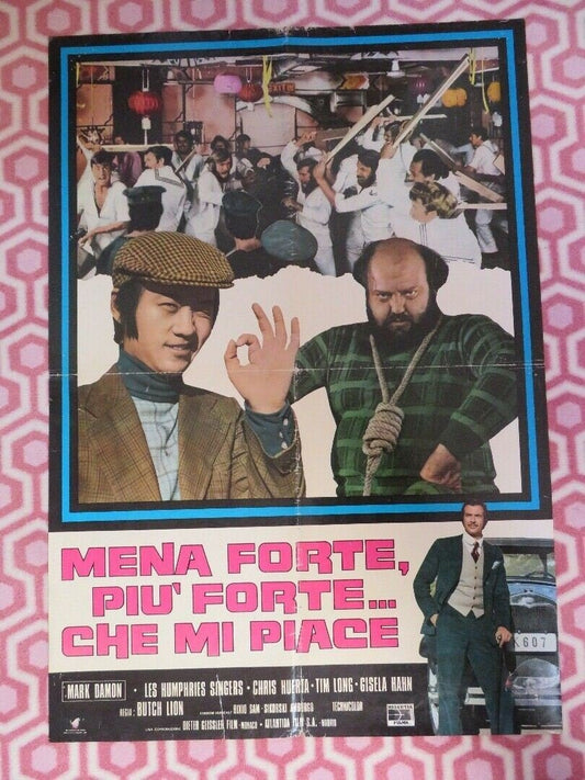 MENA FORTE, PUI' FORTE.. HE MI PIACE ITALIAN FOGLIO POSTER MARK DAMON 1974 Movie posters