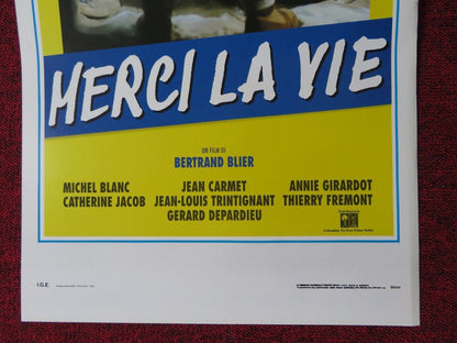 MERCI LA VIE ITALIAN LOCANDINA (27.5"x13") POSTER CHARLOTTE GAINSBOURG 1991 Movie posters