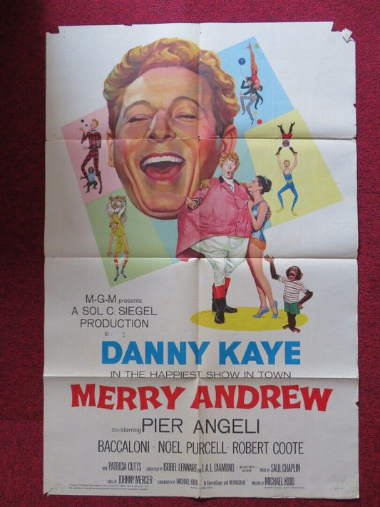 MERRY ANDREW FOLDED US ONE SHEET POSTER DANNY KAYE PIER ANGELI 1958 Movie posters