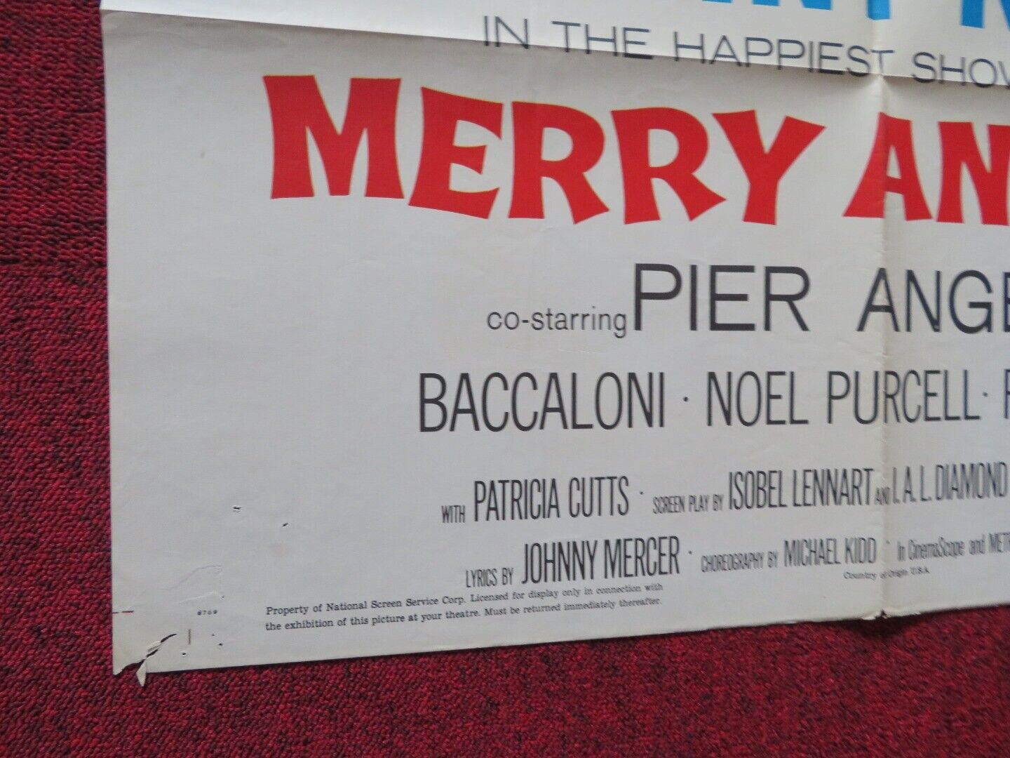 MERRY ANDREW FOLDED US ONE SHEET POSTER DANNY KAYE PIER ANGELI 1958 Movie posters