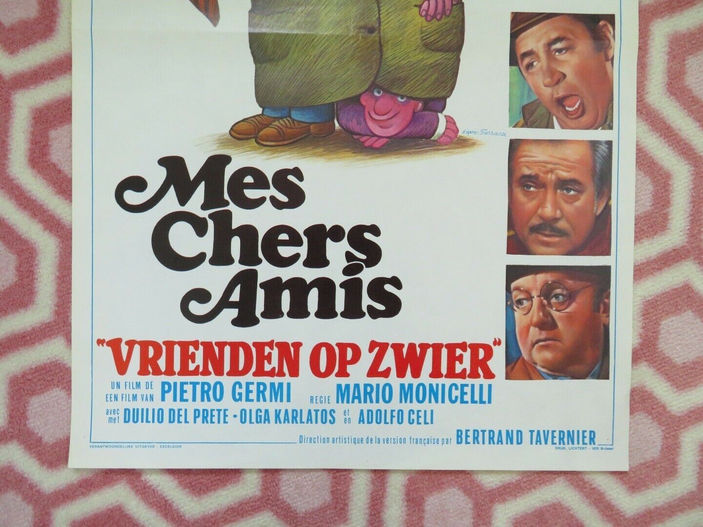 MES CHERS AMIS/ Amici miei BELGIUM (21.5"x14") POSTER PHILIPPE NOIRET 1975 Movie posters