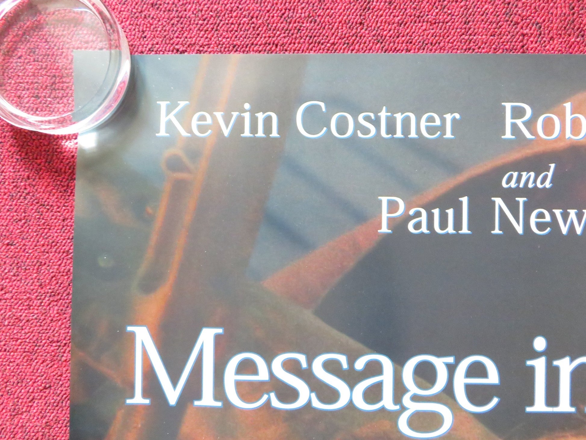 MESSAGE IN A BOTTLE UK QUAD (30"x 40") ROLLED POSTER KEVIN COSTNER 1999 Rendezvous Cinema Movie posters