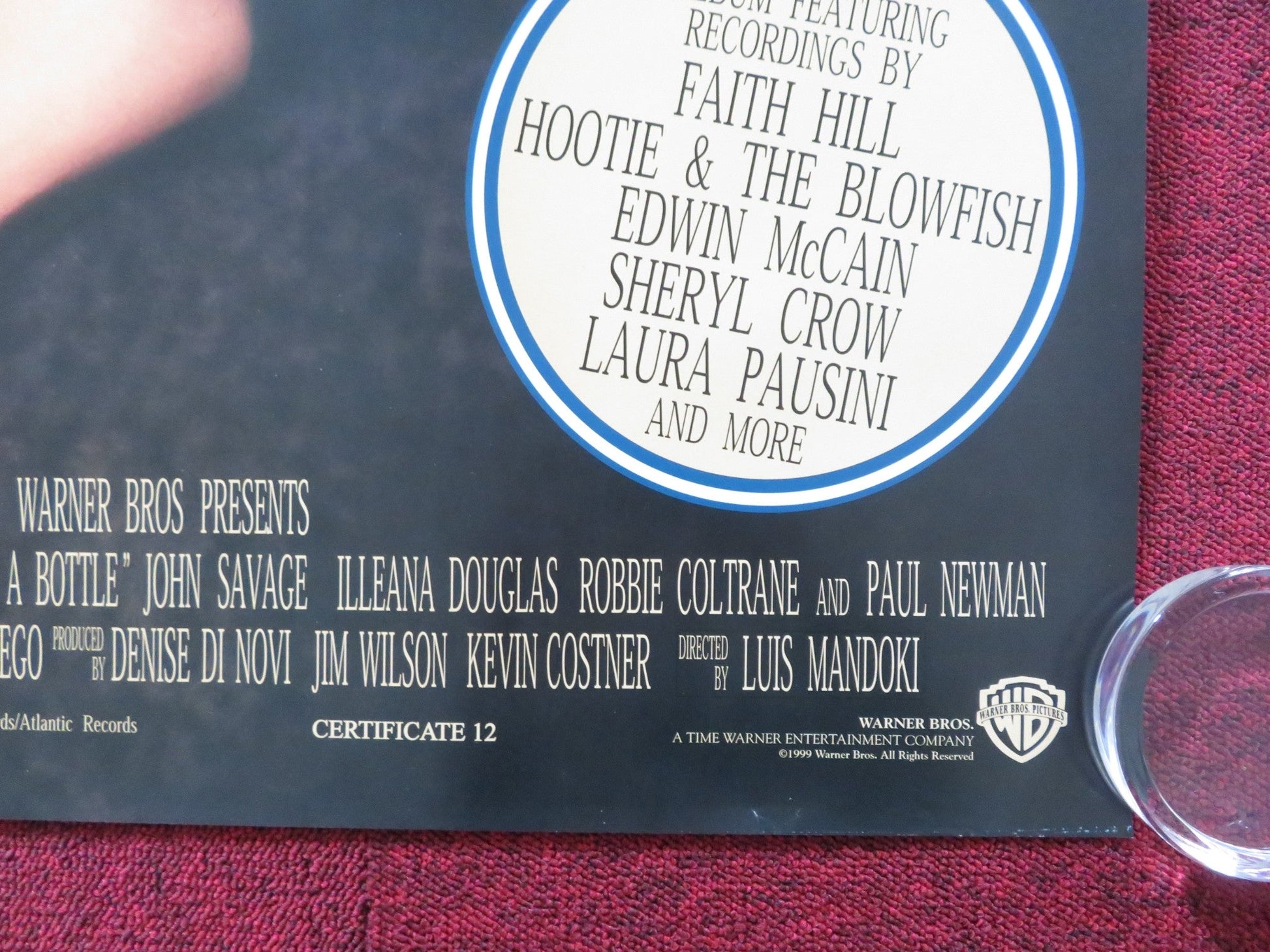 MESSAGE IN A BOTTLE UK QUAD (30"x 40") ROLLED POSTER KEVIN COSTNER 1999 Rendezvous Cinema Movie posters