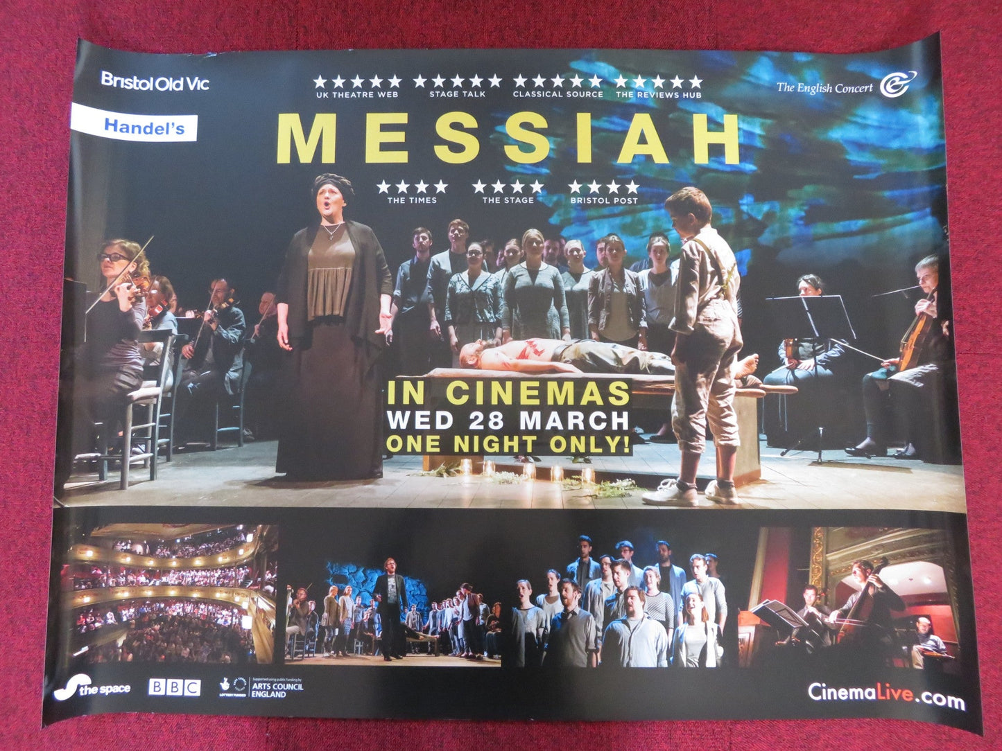 MESSIAH THE OLD VIC BRISTOL UK QUAD (30"x 40") ROLLED POSTER 2017 Rendezvous Cinema Movie posters