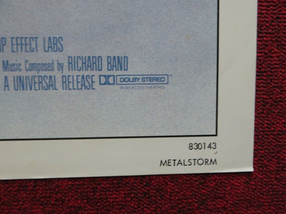 METALSTORM: THE DESTRUCTION OF JARED - SYN FOLDED US ONE SHEET POSTER 1983 Movie posters