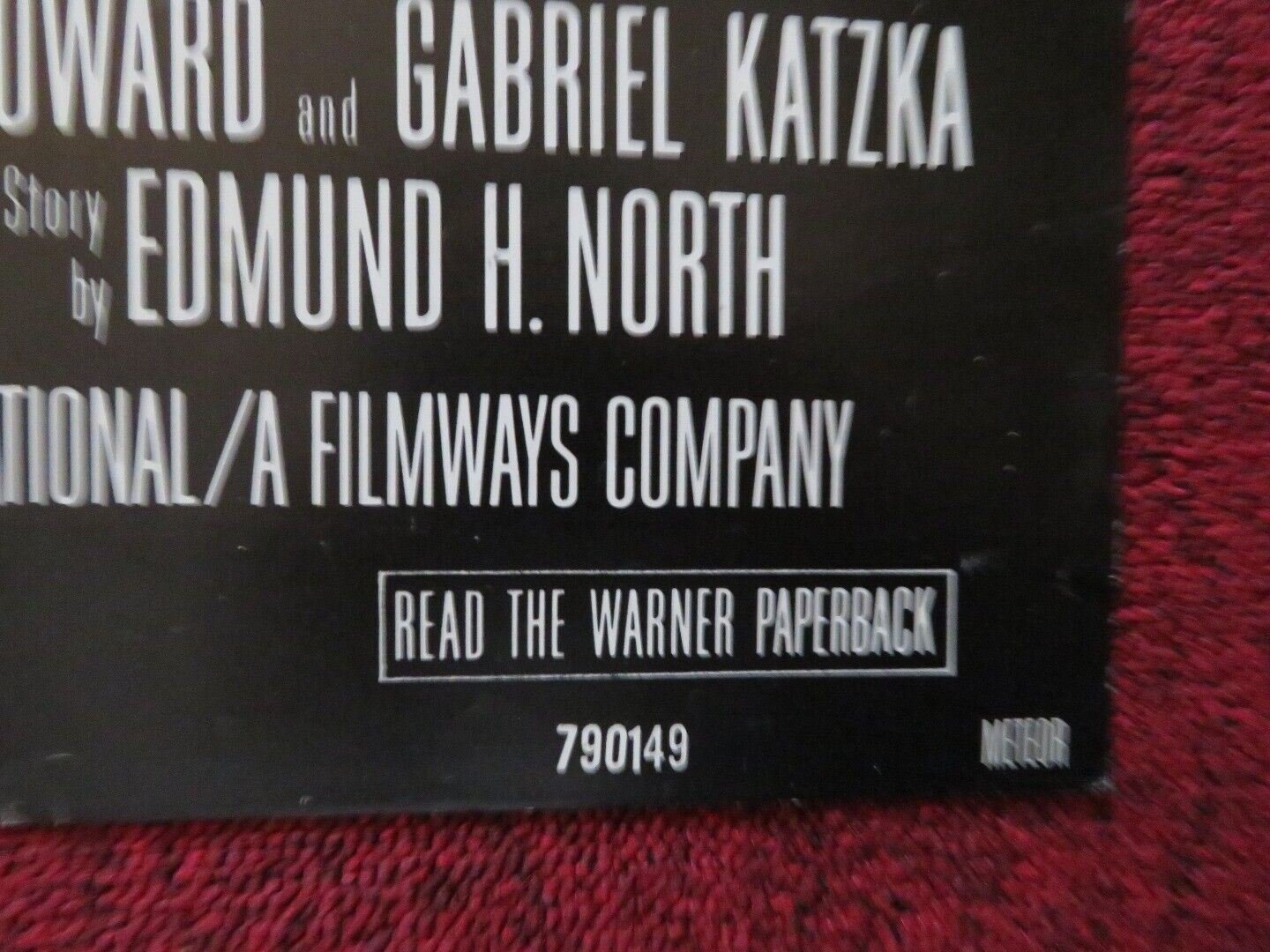 METEOR FOLDED US ONE SHEET POSTER SEAN CONNERY NATALIE WOOD 1979 Movie posters