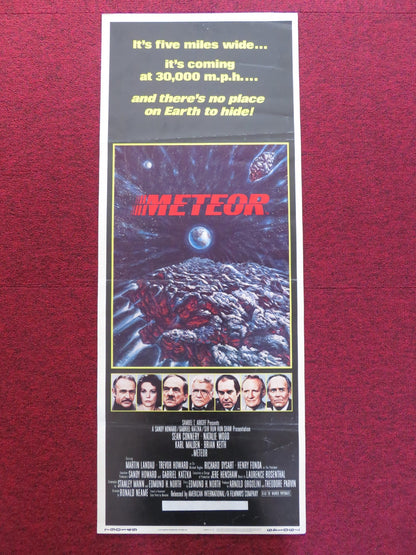 METEOR US INSERT (14"x 36") POSTER MARTIN LANDAU TREVOR HOWARD 1979 Rendezvous Cinema Movie posters