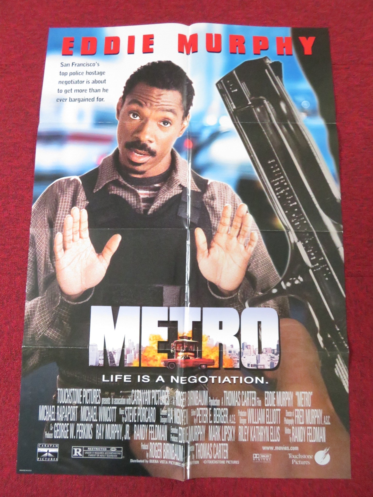 METRO FOLDED US ONE SHEET POSTER EDDIE MURPHY KIM MIYORI 1997 Rendezvous Cinema Movie posters