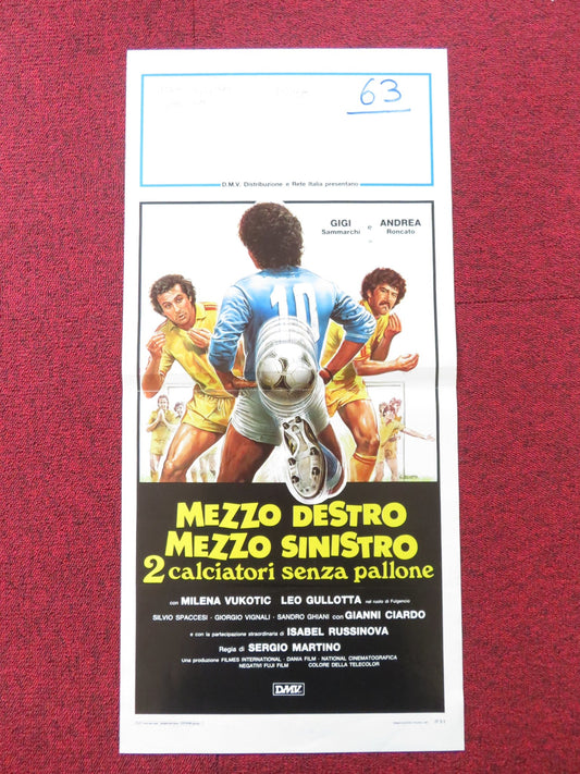 MEZZO DESTRO MEZZO SINISTRO 2 CALCIATORI SENZA PALLONE ITALIAN LOCANDINA POSTER Rendezvous Cinema Movie posters