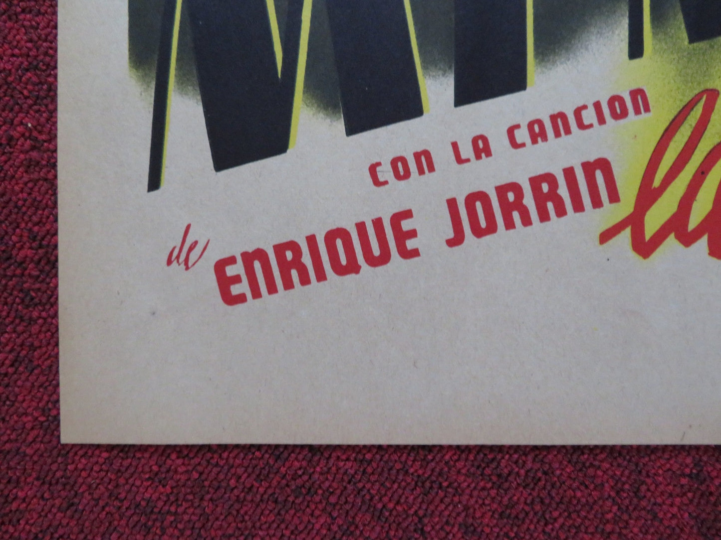 MI NOCHE DE BODAS FOLDED MEXICAN POSTER LUPITA ALDAY PINO BARATTI 1955 Rendezvous Cinema Movie posters