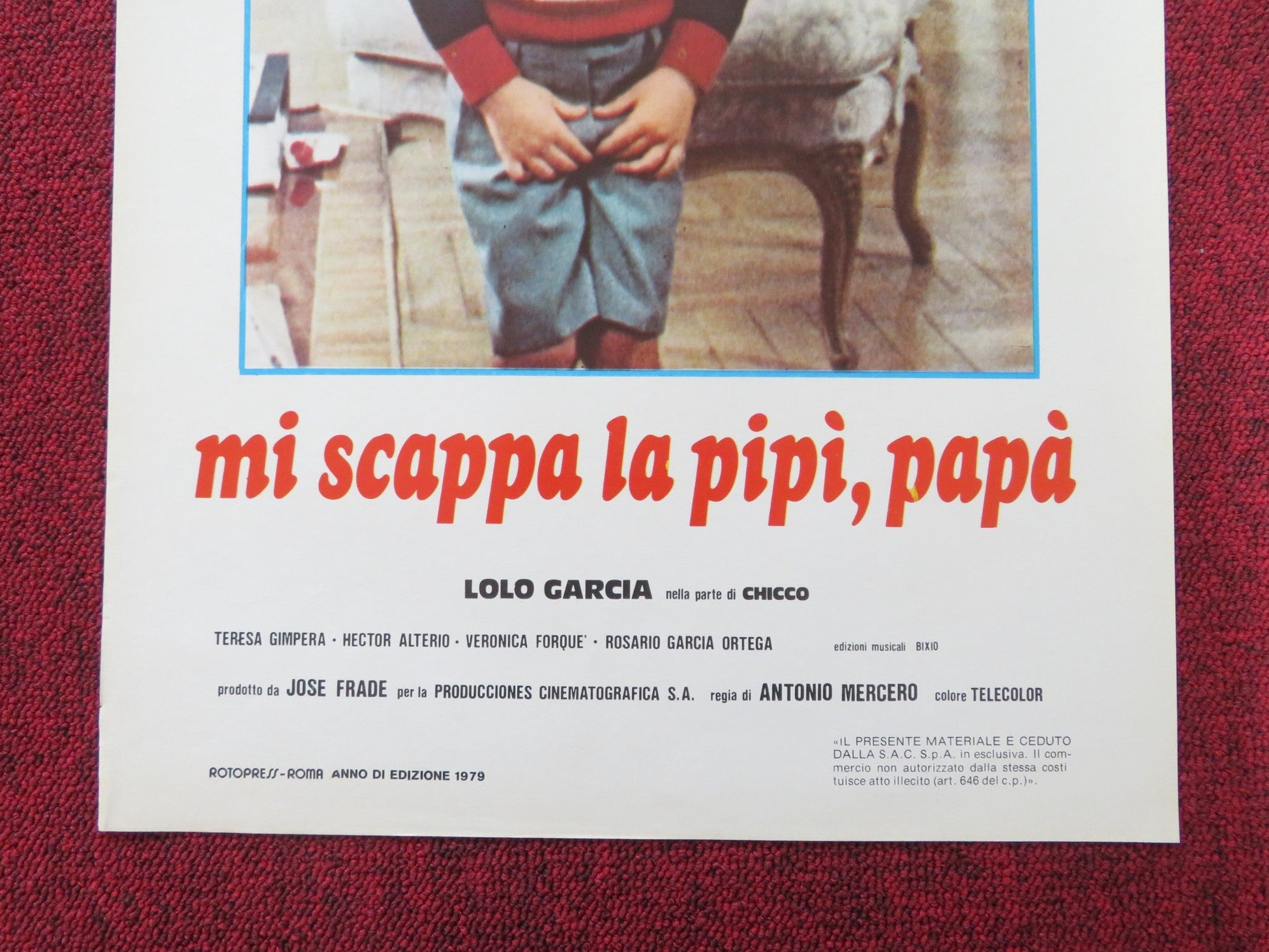 MI SCAPPA LA PIPI PAPA ITALIAN LOCANDINA POSTER LOLO GARCIA TERESA GIMPERA 1979 Rendezvous Cinema Movie posters