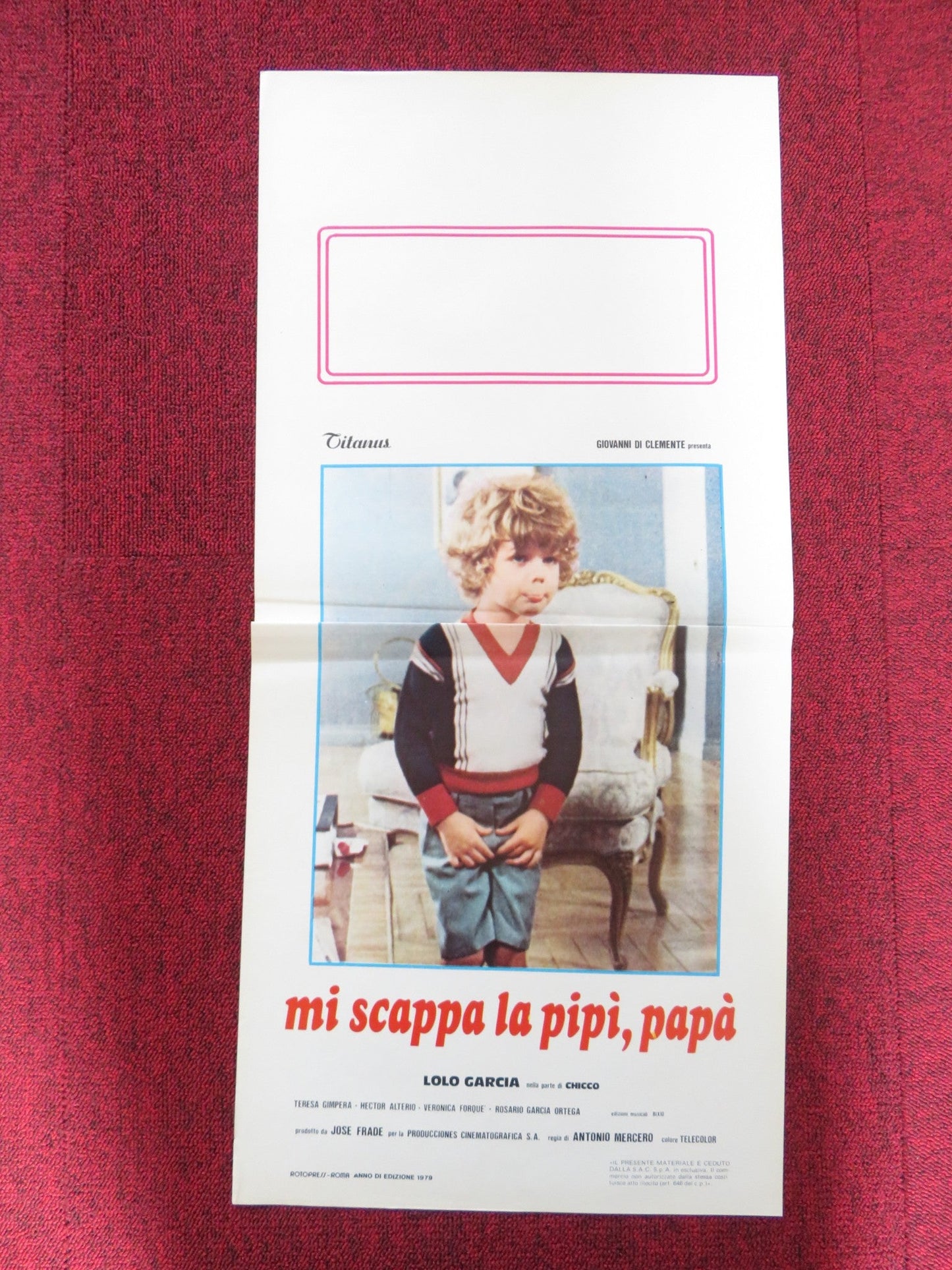 MI SCAPPA LA PIPI PAPA ITALIAN LOCANDINA POSTER LOLO GARCIA TERESA GIMPERA 1979 Rendezvous Cinema Movie posters