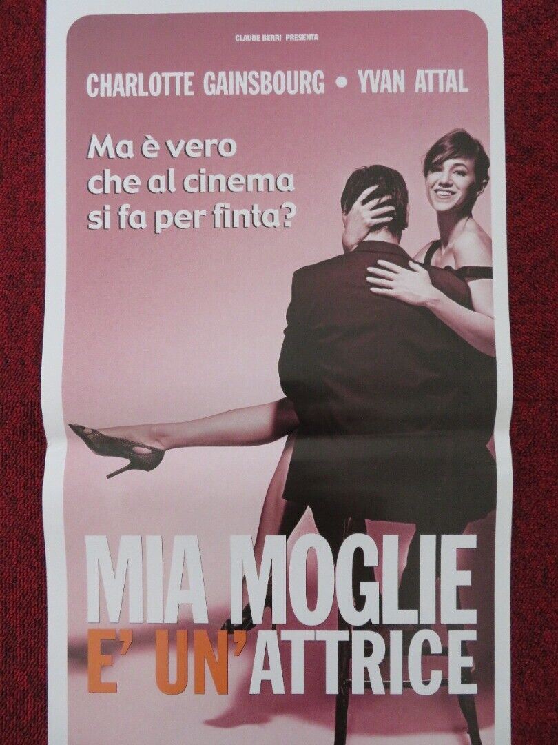 MIA MOGLIE E' UN'ATTRICE ITALIAN LOCANDINA (27.5"x13") POSTER C. GAINSBOURG 2003 Movie posters