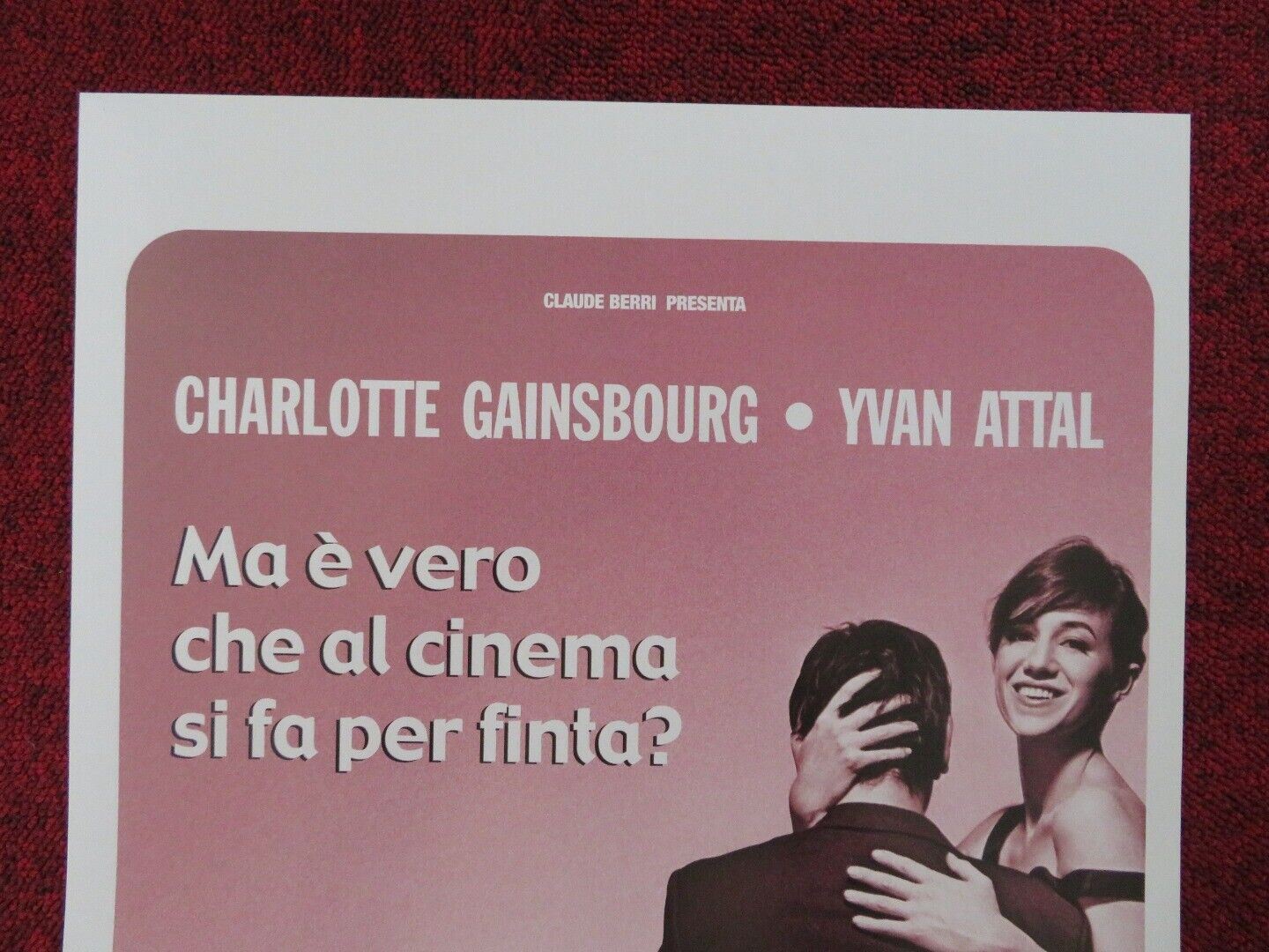 MIA MOGLIE E' UN'ATTRICE ITALIAN LOCANDINA (27.5"x13") POSTER C. GAINSBOURG 2003 Movie posters
