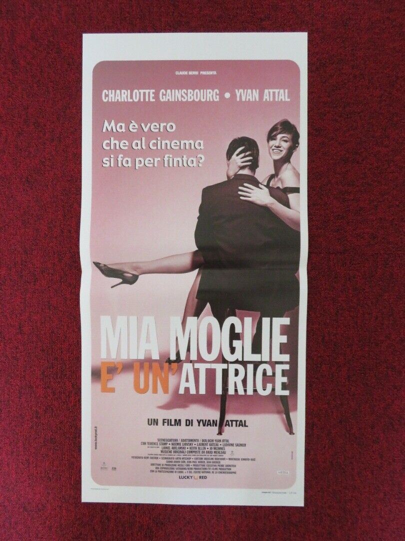 MIA MOGLIE E' UN'ATTRICE ITALIAN LOCANDINA (27.5"x13") POSTER C. GAINSBOURG 2003 Movie posters