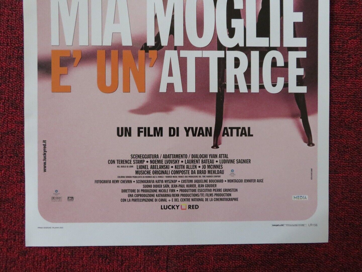 MIA MOGLIE E' UN'ATTRICE ITALIAN LOCANDINA (27.5"x13") POSTER YVAN ATTAL 2003 Movie posters