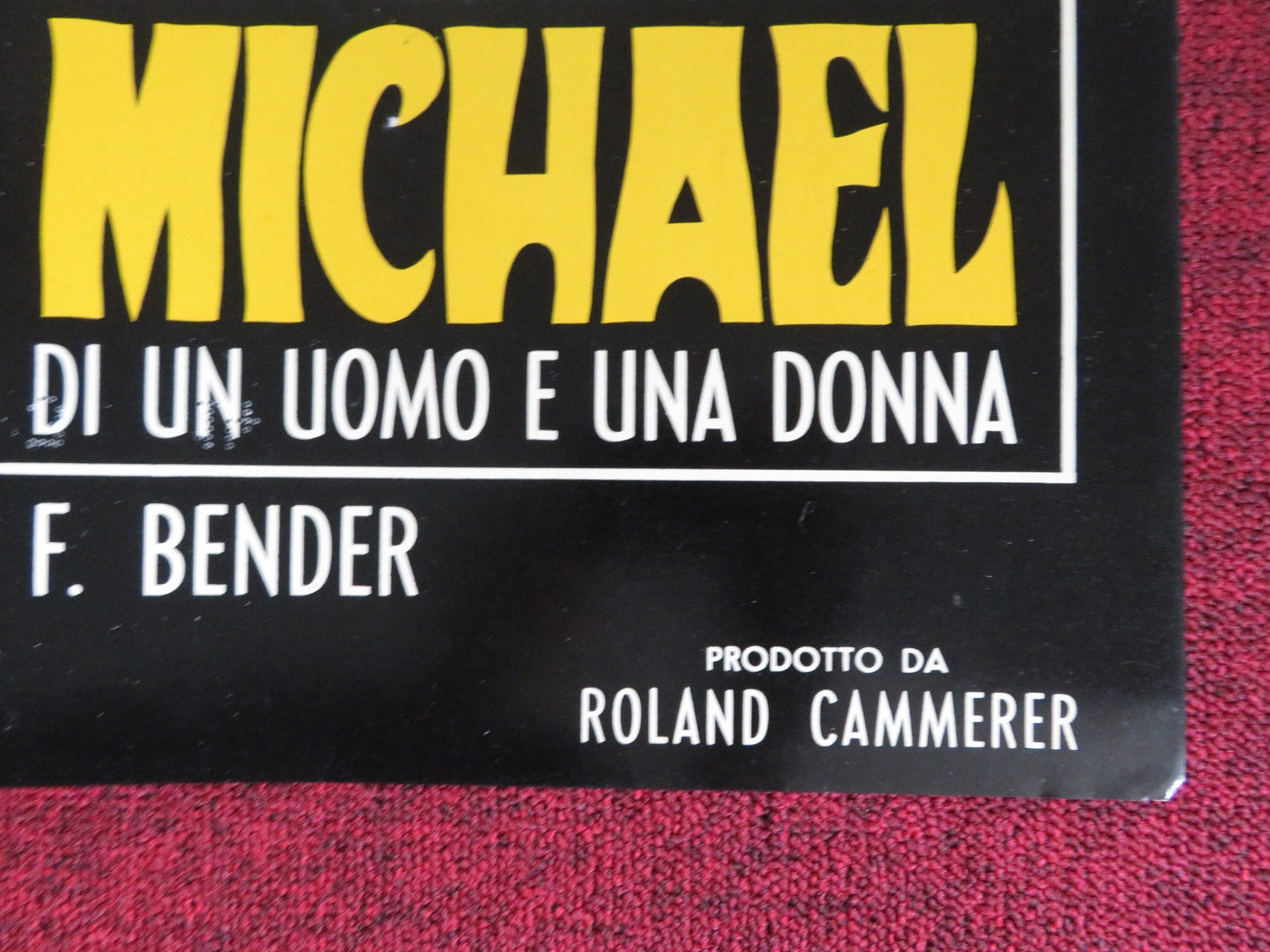 MICHAEL AND HELGA - B ITALIAN FOGLIO POSTER RUTH GASSMAN FELIX FRANCHY 1968 Rendezvous Cinema Movie posters