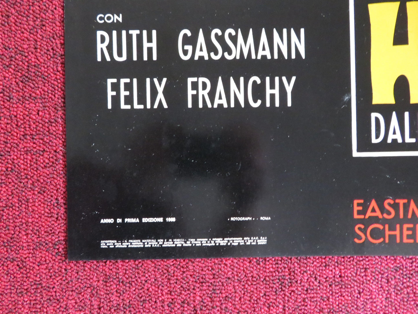 MICHAEL AND HELGA - B ITALIAN FOGLIO POSTER RUTH GASSMAN FELIX FRANCHY 1968 Rendezvous Cinema Movie posters