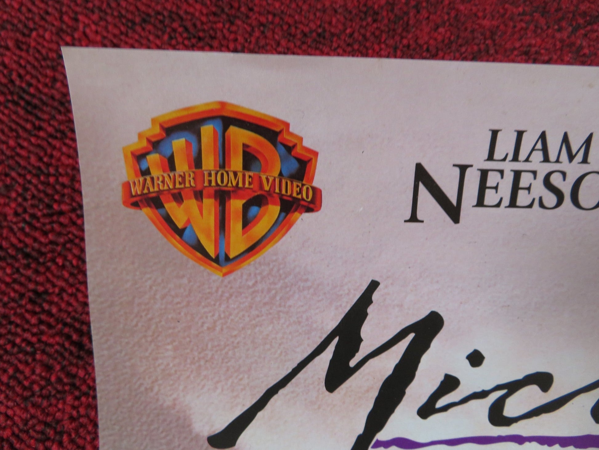 MICHAEL COLLINS VHS VIDEO POSTER LIAM NEESON AIDAN QUINN 1996 Rendezvous Cinema Movie posters