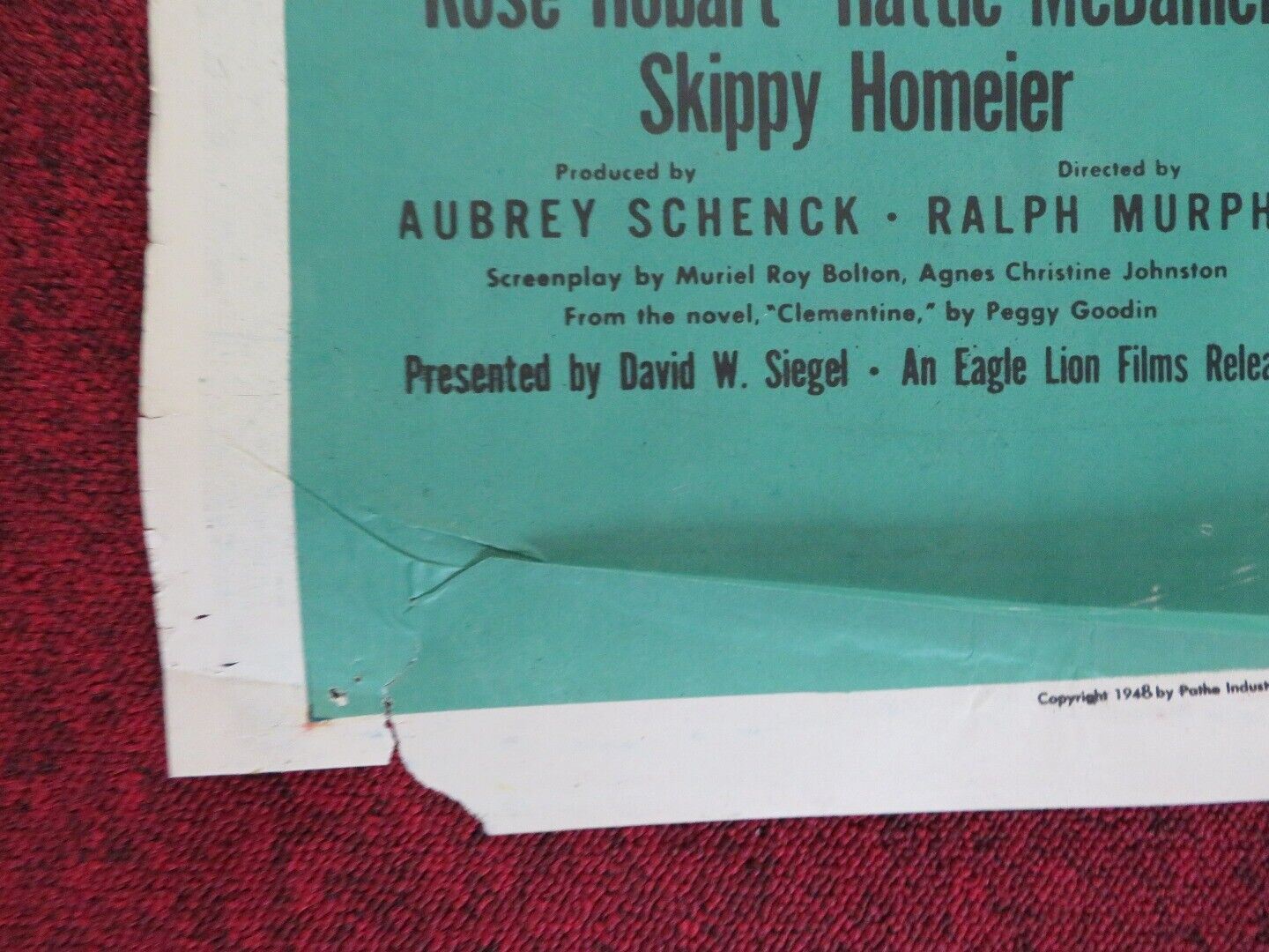 MICKEY USA ONE SHEET FOLDED POSTER LOIS BUTLER BILL GOODWIN 1948 Movie posters
