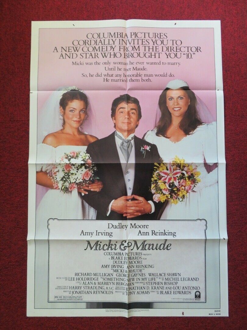 MICKI AND MAUDE FOLDED US ONE SHEET POSTER DUDLEY MOORE AMY IRVING 1984 Movie posters