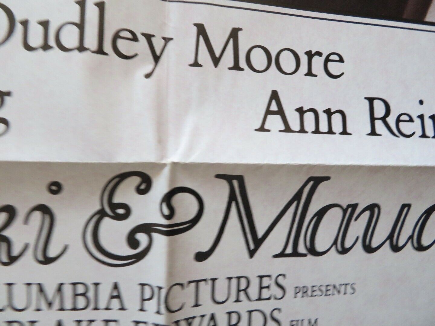 MICKI AND MAUDE FOLDED US ONE SHEET POSTER DUDLEY MOORE AMY IRVING 1984 Movie posters