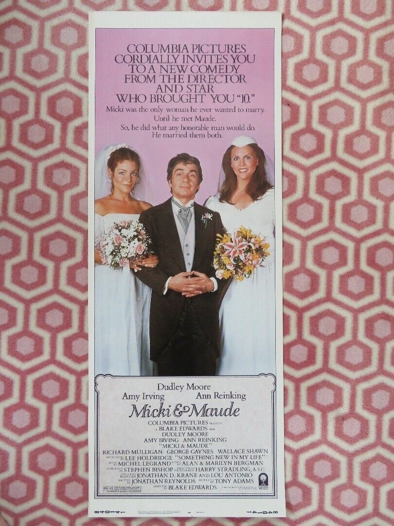MICKI & MAUDE US INSERT (14"x 36") POSTER DUDLEY MOORE AMY IRVING 1984 Movie posters